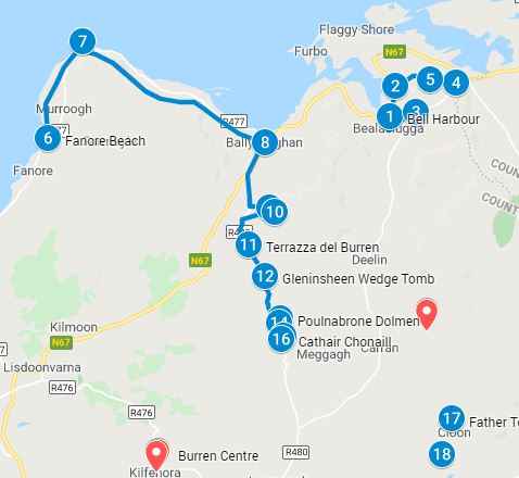The Burren Ireland Map